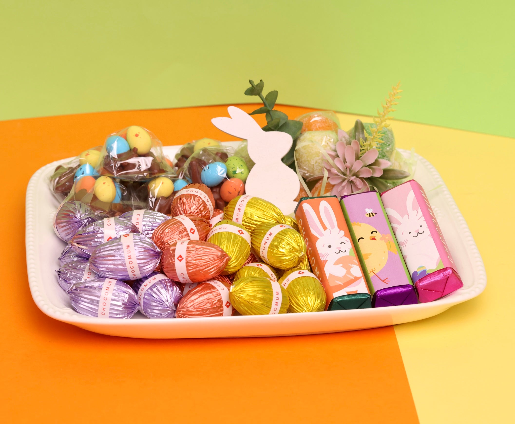 Easter Rectangular Compartments Arrangement
