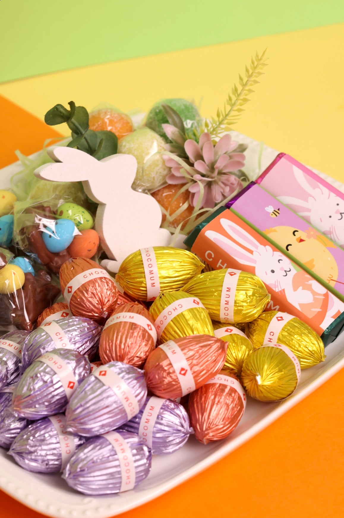 Easter Rectangular Compartments Arrangement