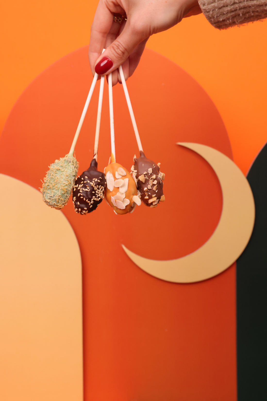 Chocolate date lollipop