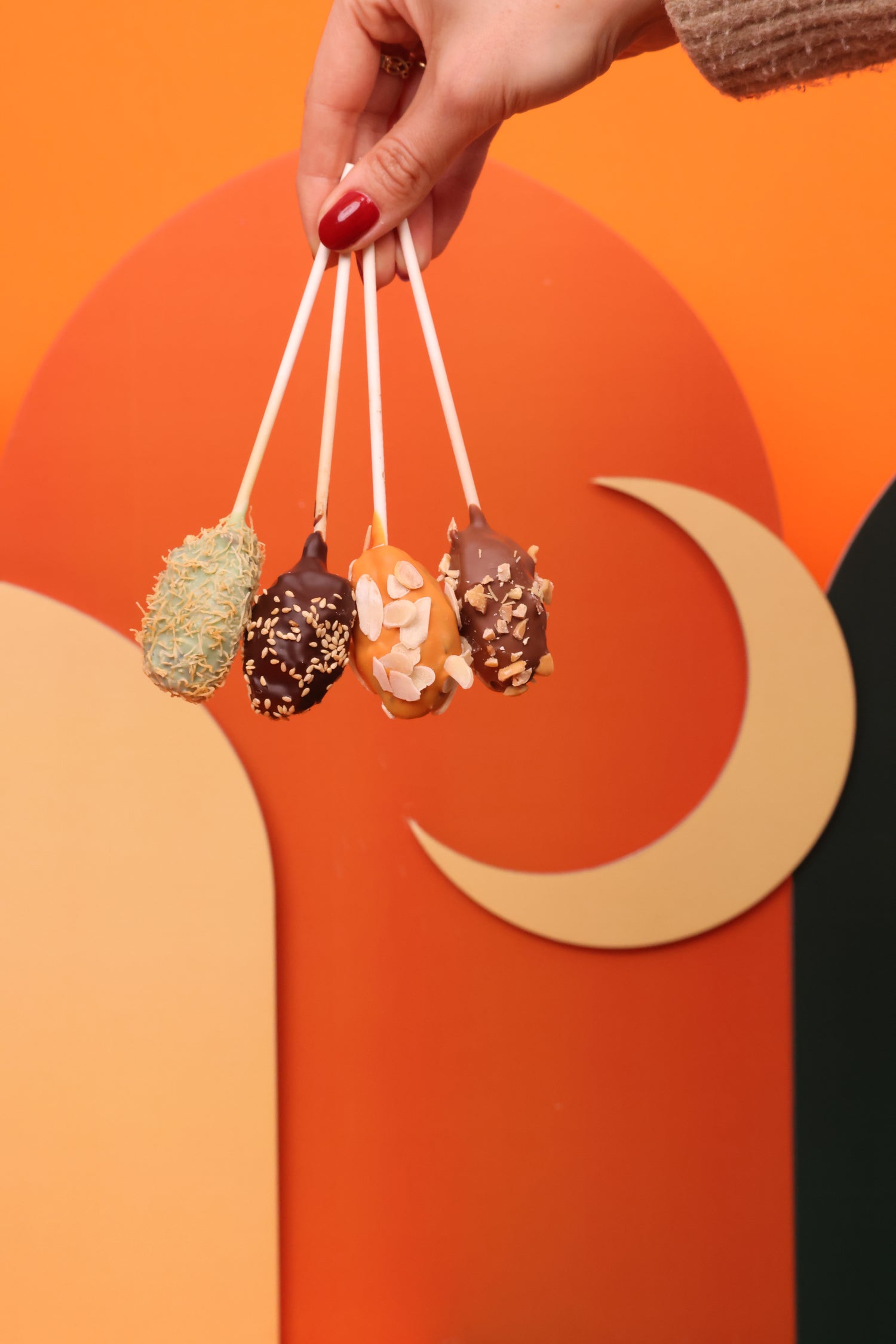 Chocolate date lollipop