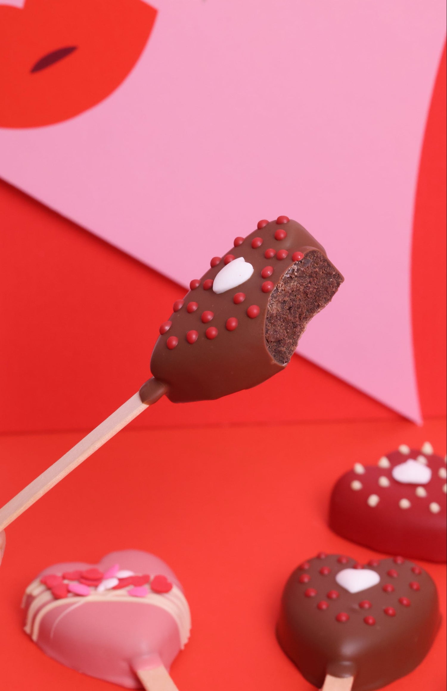 Brownie Heart Popcake