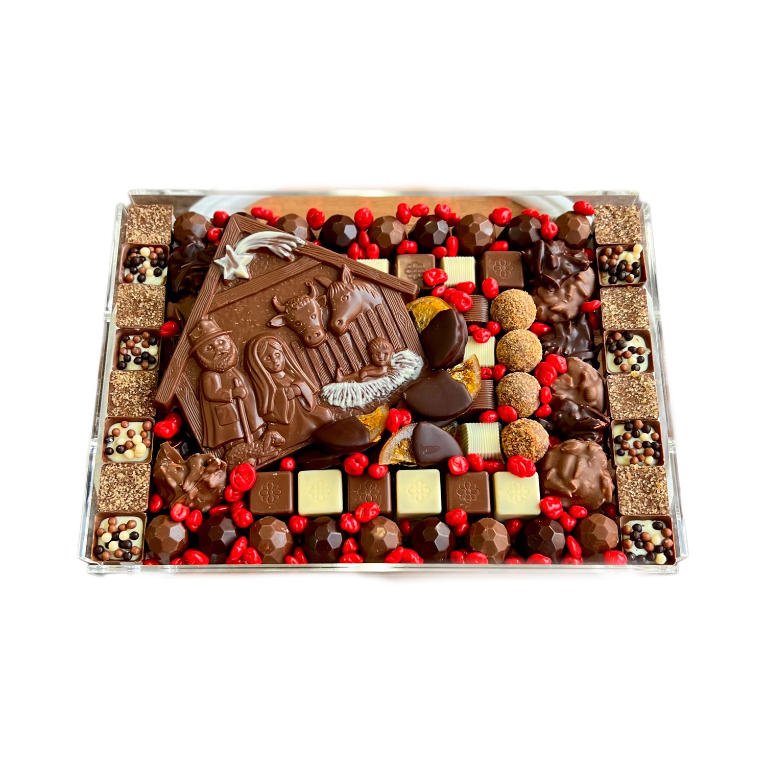 Chocolate christmas arragements tray 2