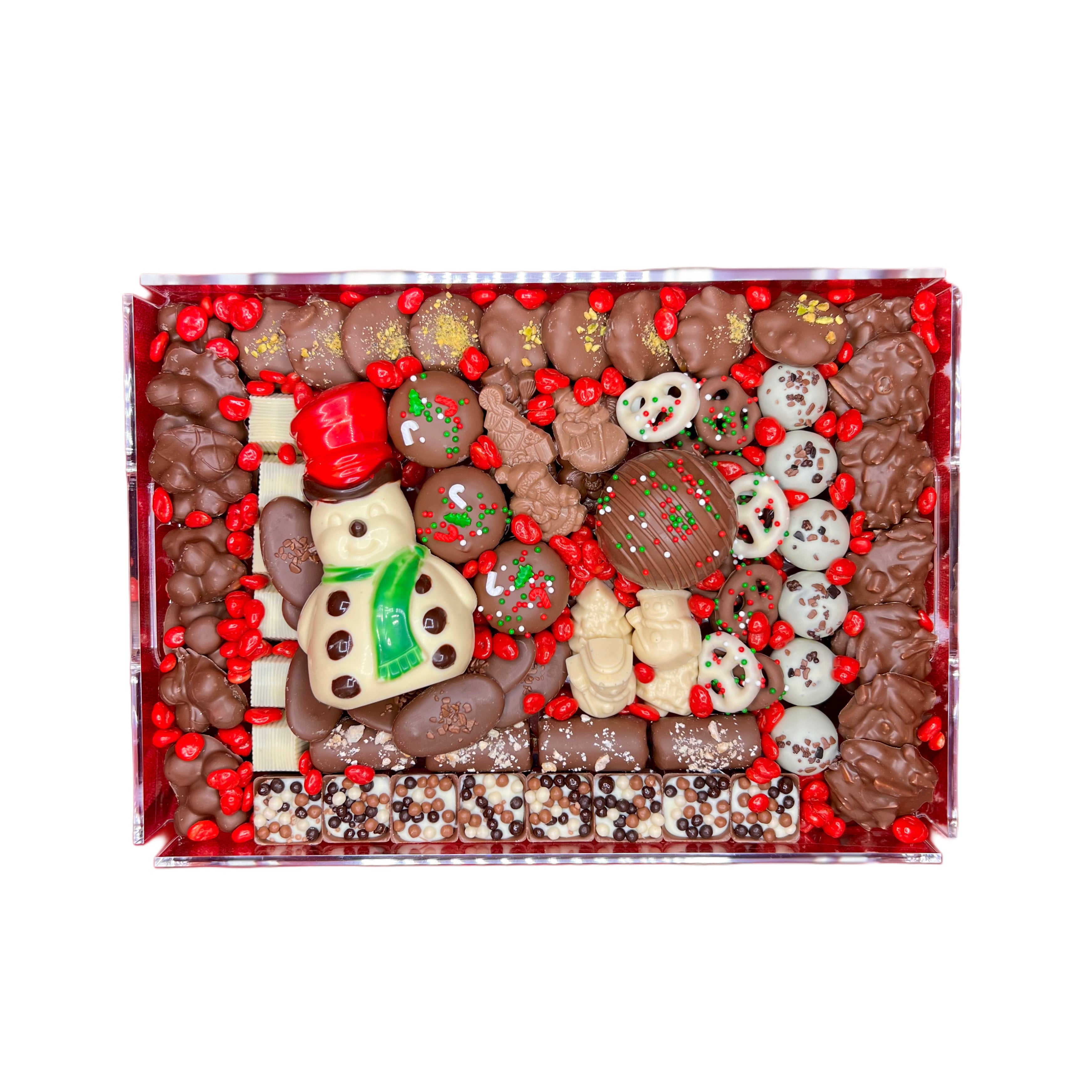 Chocolate christmas arragements tray 3