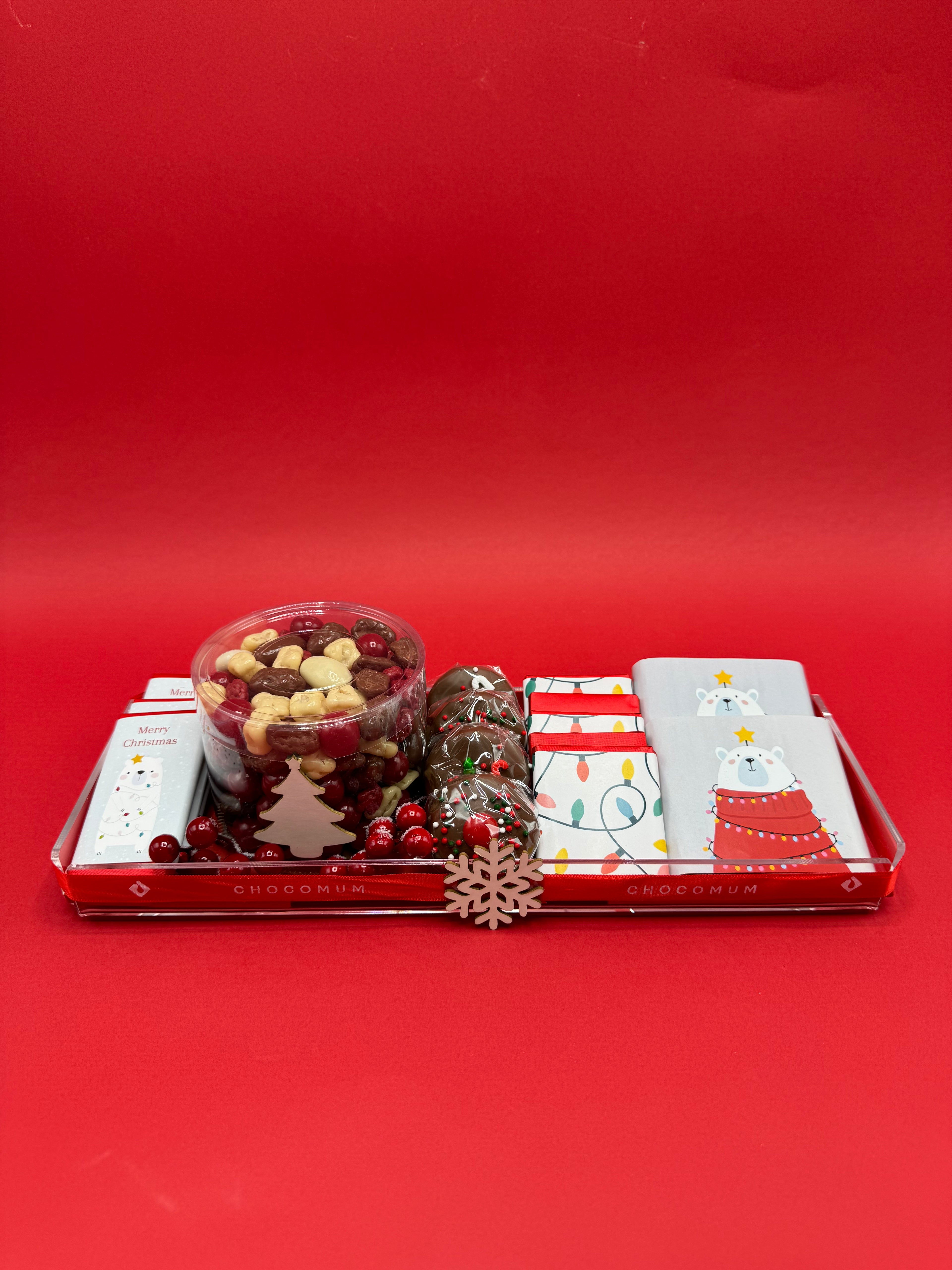 Rectangular Wrapped Christmas Tray