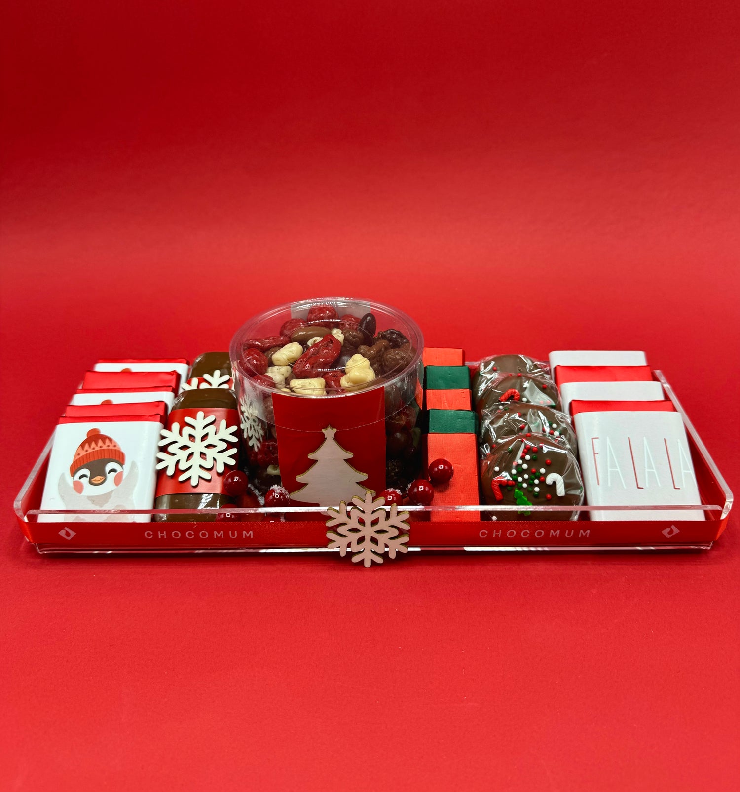 Rectangular Wrapped Christmas Tray