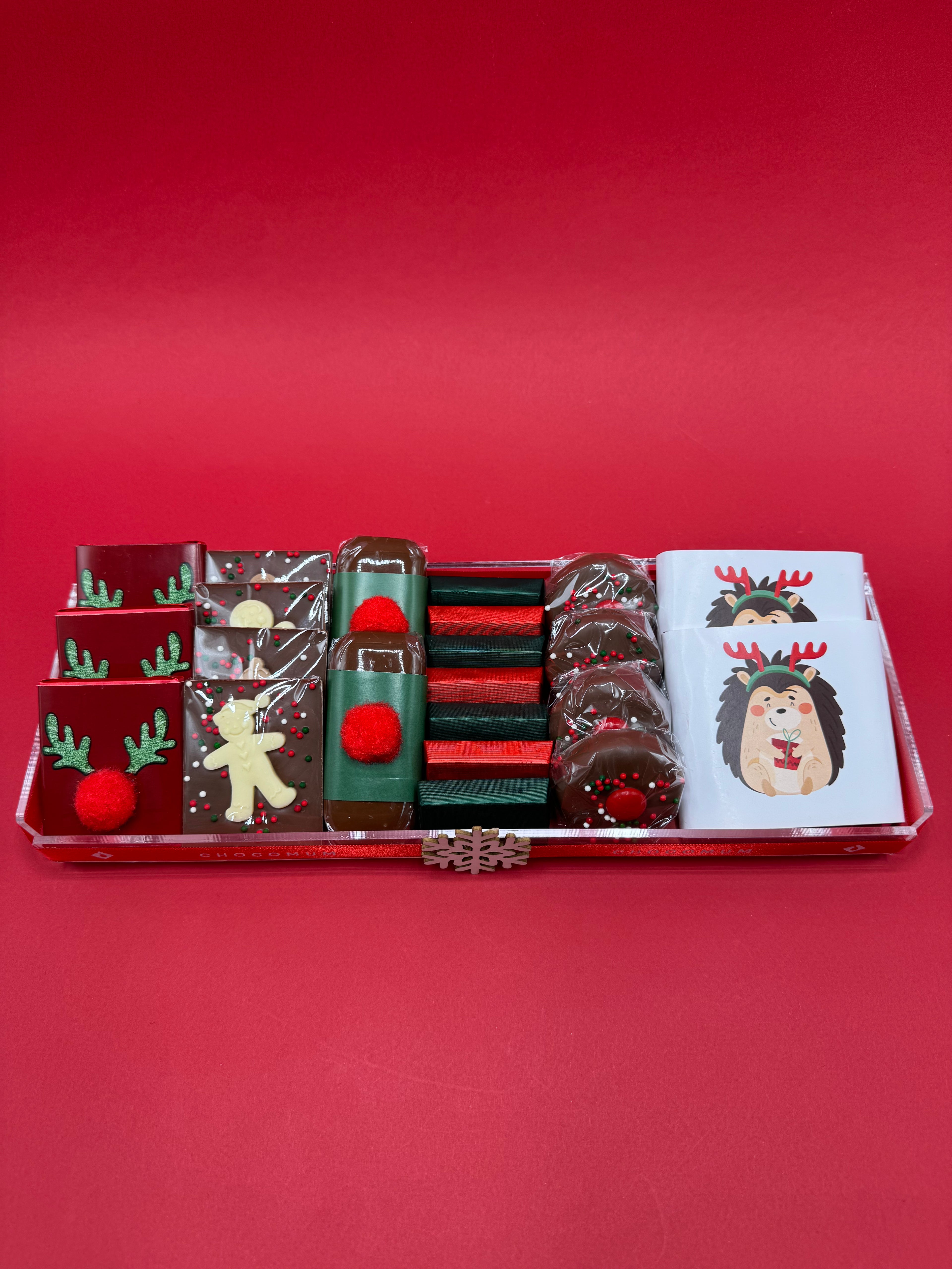 Rectangular Wrapped Christmas Tray