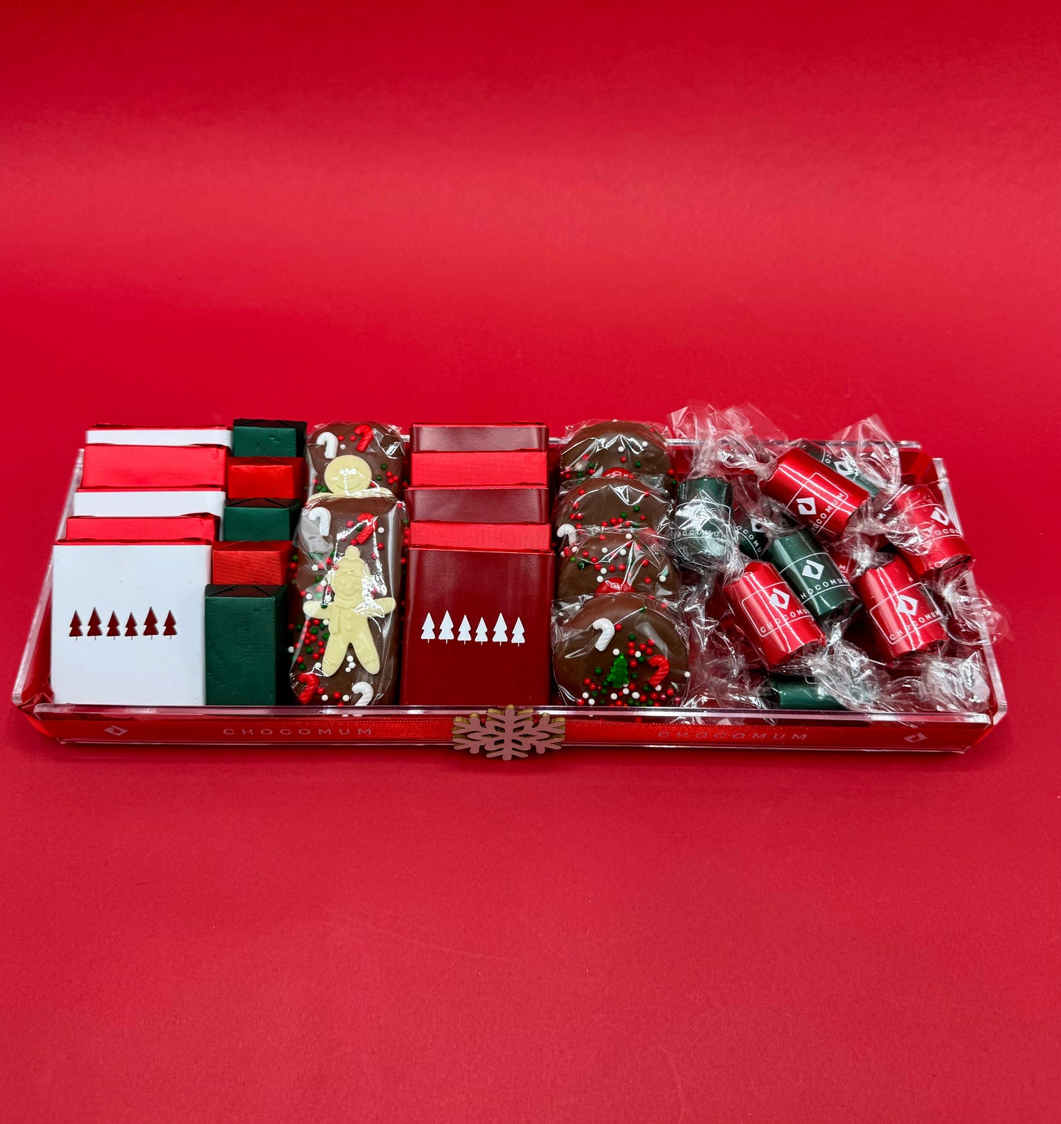 Rectangular Wrapped Christmas Tray