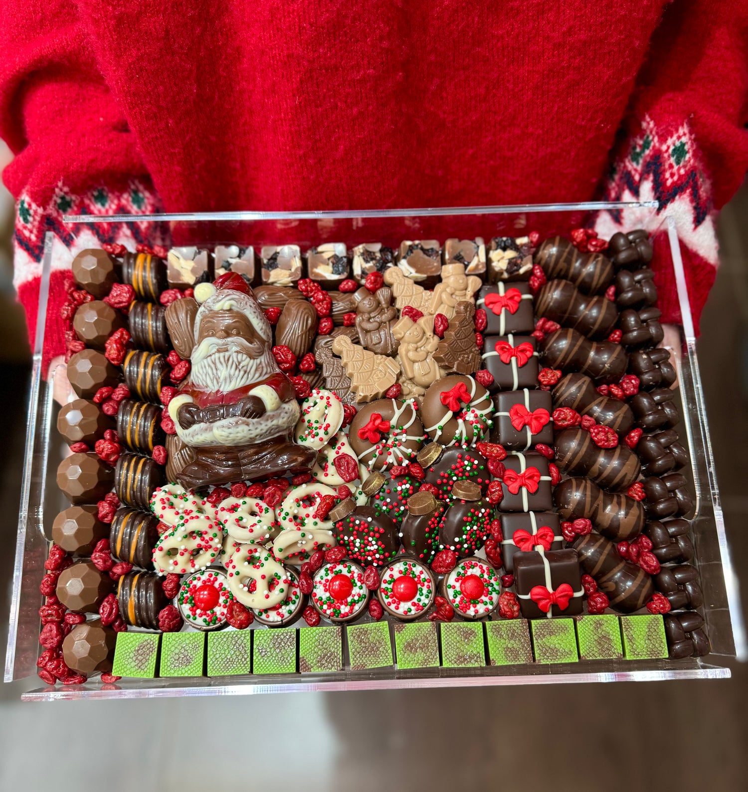 Rectangular Nude Christmas Tray