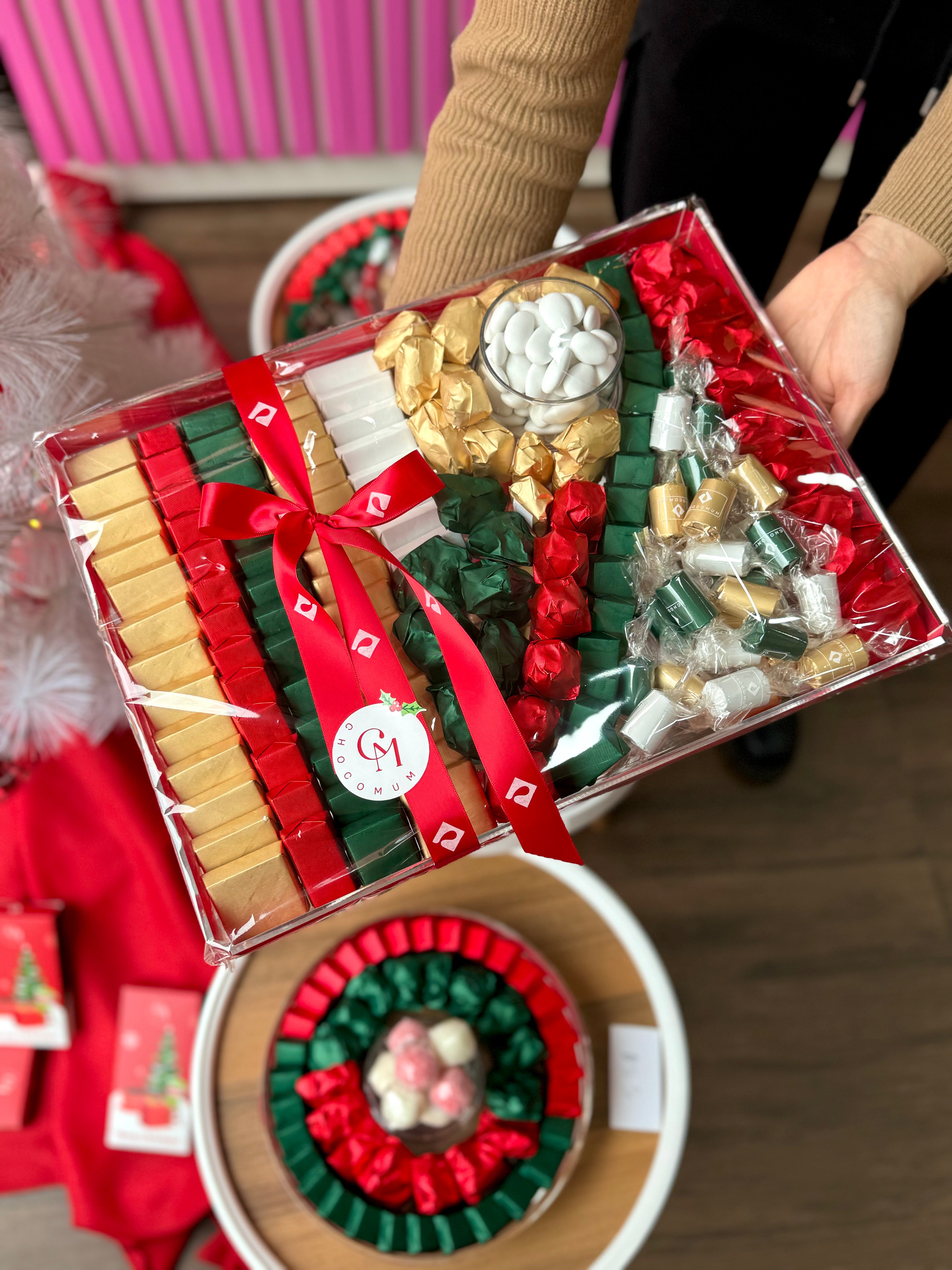 Rectangular Wrapped Christmas Tray