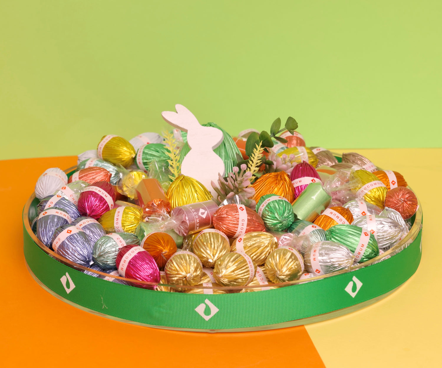 Circular Wrapped Easter Tray