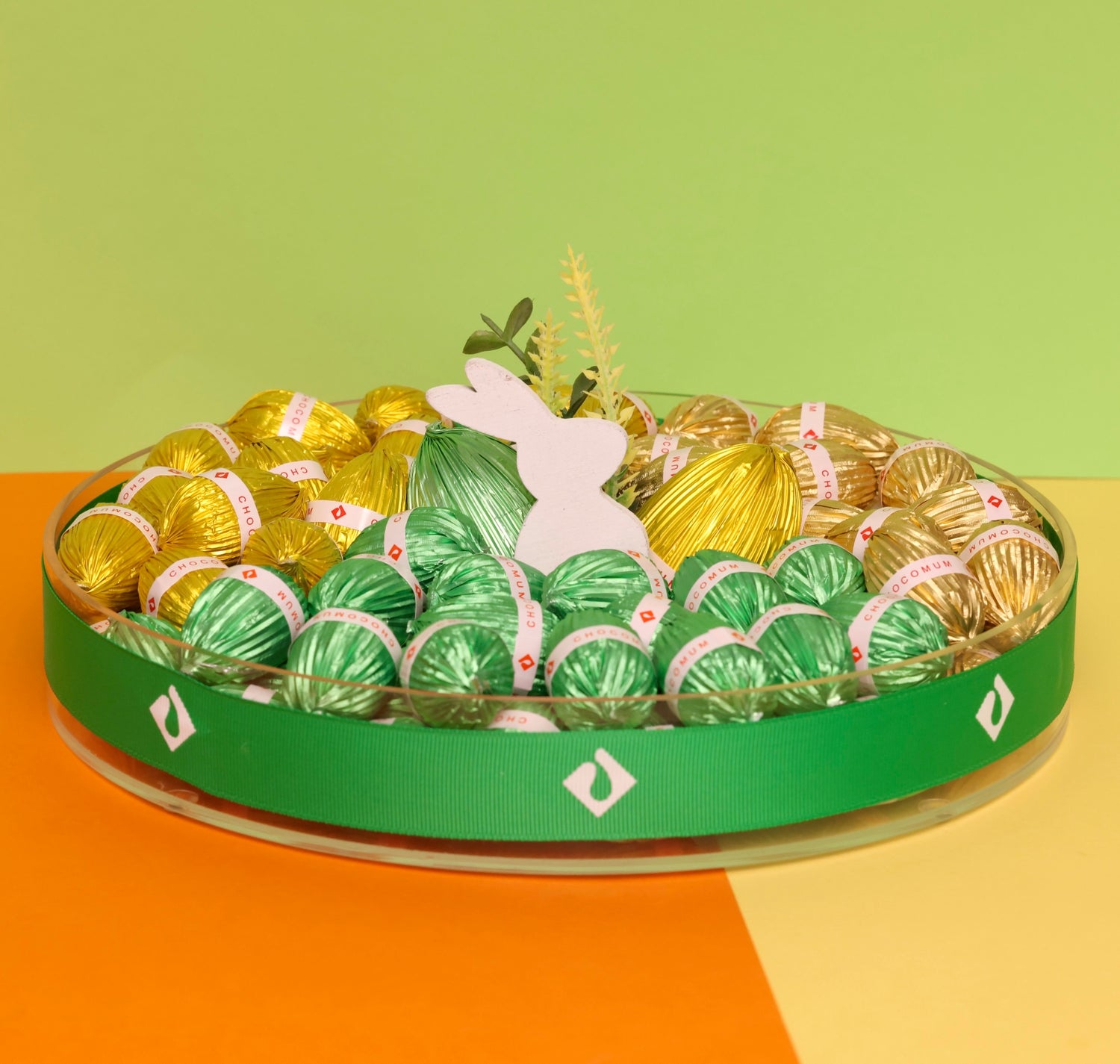 Circular Wrapped Easter Tray