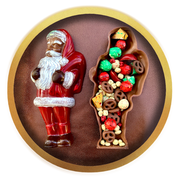 Giant chocolate santa Christmas