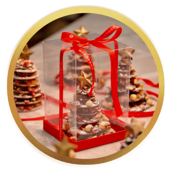 Festive chrismtas chocolate tree